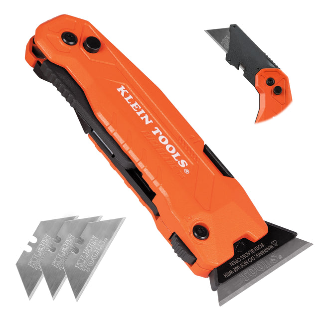 Klein Tools A-44306 FlickBlade 2-in-1 Utility Knife Scraper