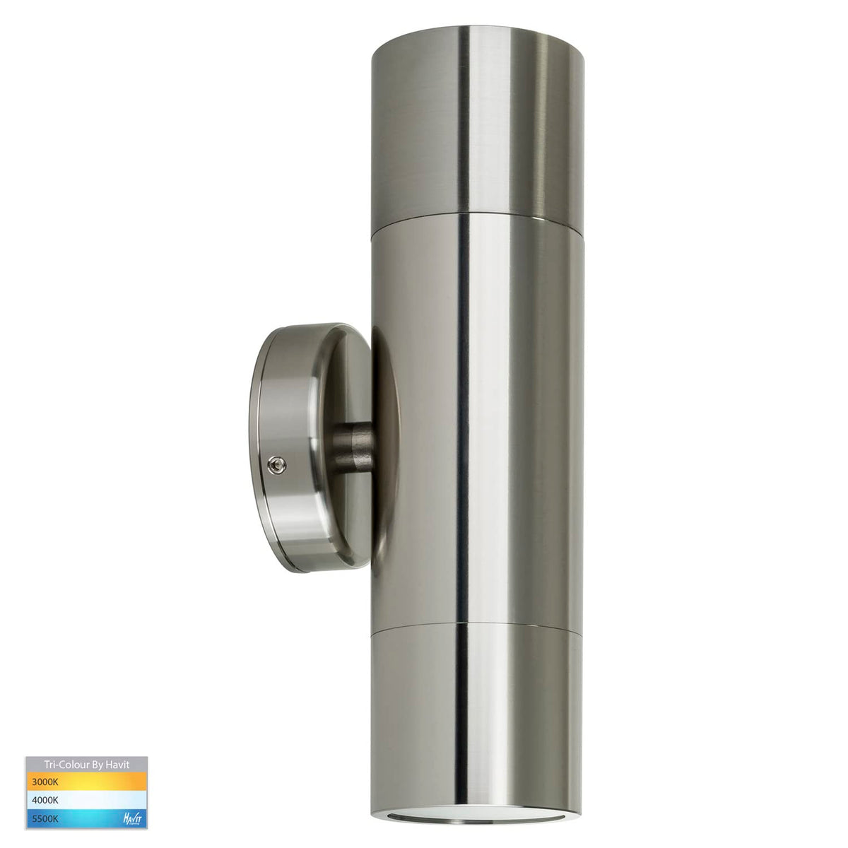 Havit HV1007GU10T Tivah Up/Down Wall Pillar Light 2 x 5W GU10 Tri-Colour 316 Stainless Steel