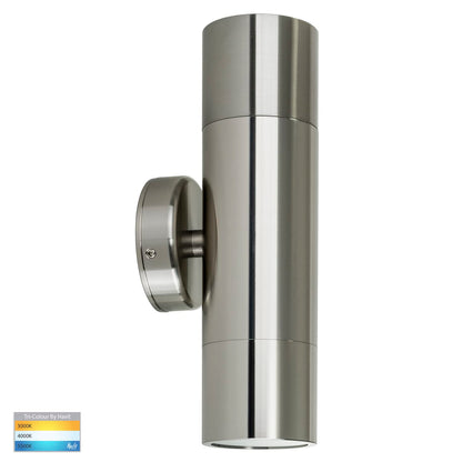 Havit HV1007GU10T Tivah Up/Down Wall Pillar Light 2 x 5W GU10 Tri-Colour 316 Stainless Steel