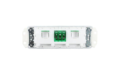 Clipsal 3015/4XXUA-VW Iconic Quad Socket with 2 Extra Switch Positions Less Mechanism 10A Vivid White
