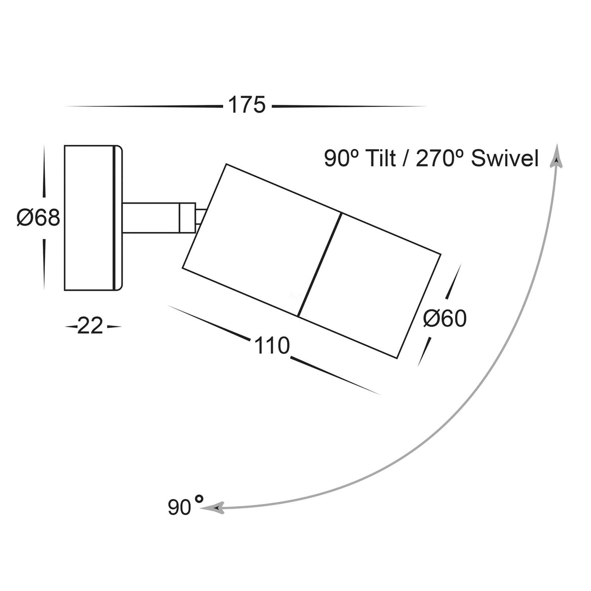 Havit HV1235T Tivah wall pillar light - image 2