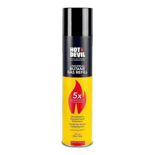 Hot Devil HDGAS5 Purified Butane Gas Refill 300ml - 5 Pack