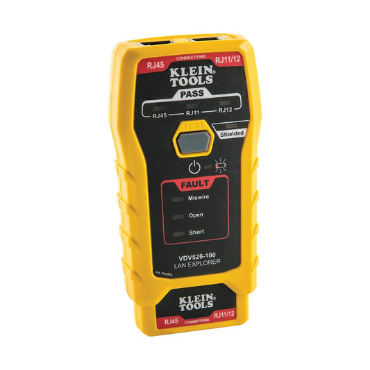 Klein Tools VDV526-100 Compact Cable Tester Starter Kit RJ11 RJ12 RJ45 with Remote