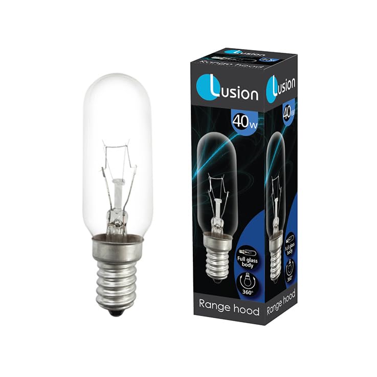 Lusion 45012 T25 Rangehood Globe 40W 240V E14 SES Clear Halogen - 2 Pack