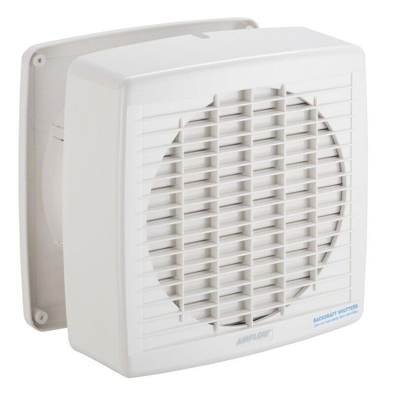 Clipsal 7106A Airflow Performance 190mm wall mount axial exhaust fan, white