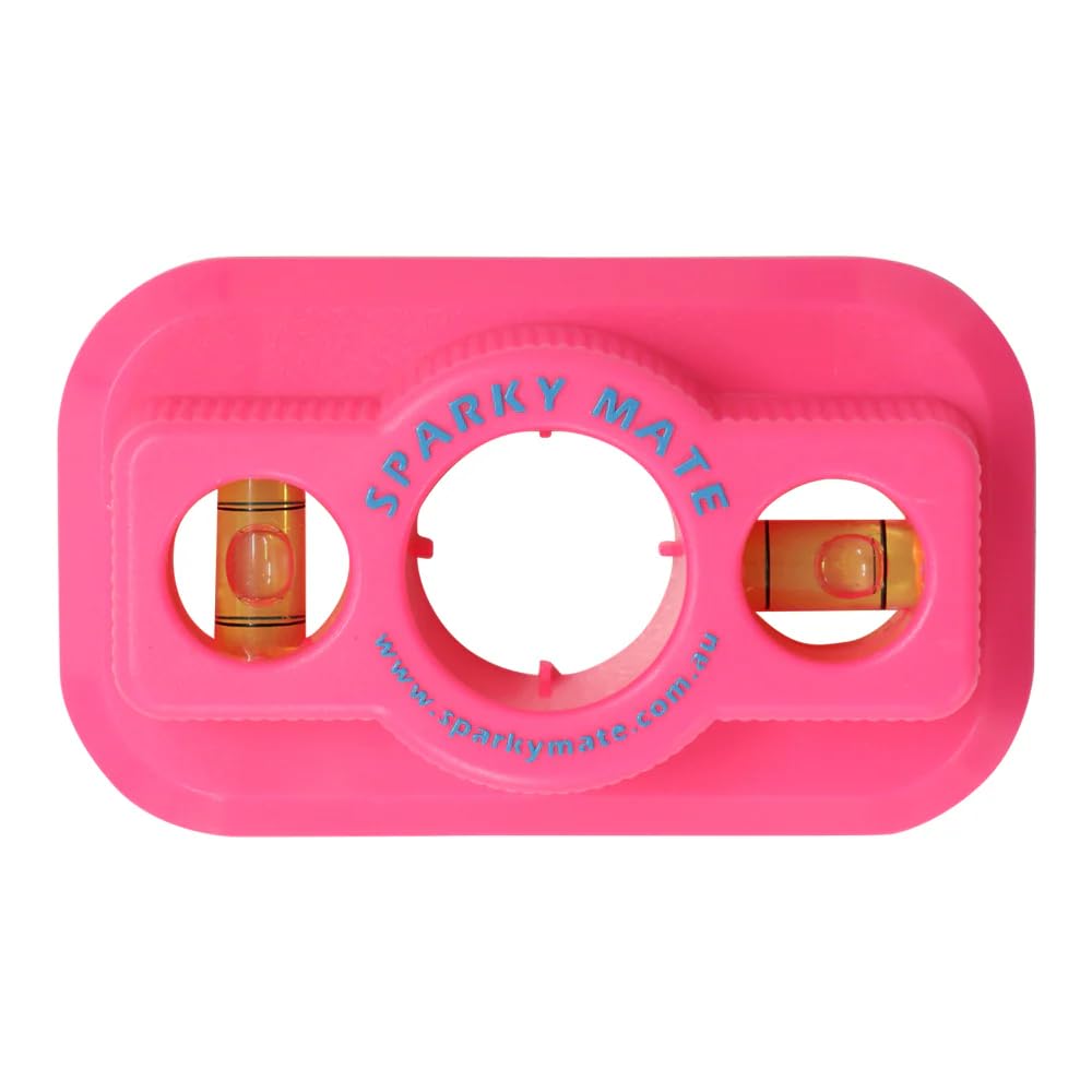 SparkyMate GPO Cut Out Tool with Built-in Spirit Levels – Pink