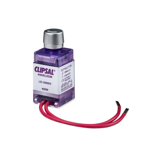 Clipsal 4062ELEDM-TR Saturn Rotary LED Dimmer Mechanism 400W 220-240VAC Transparent