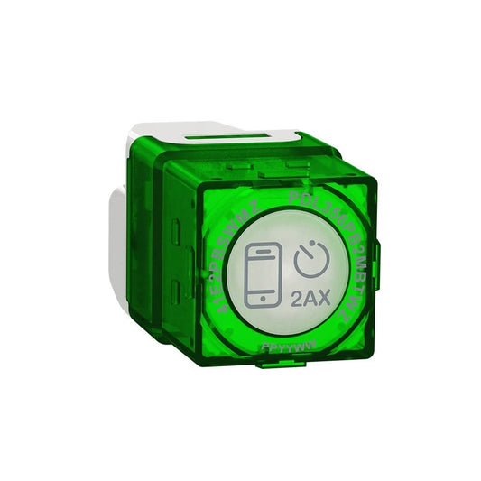 Clipsal 41E2PBSWMZ-VW Iconic Wiser Zigbee Connected Smart Switch 2AX 240V Vivid White