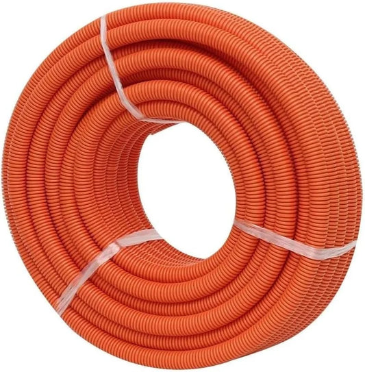 AussieDuct MC20OR Heavy Duty Corrugated Conduit 20mm Orange 10 Metres