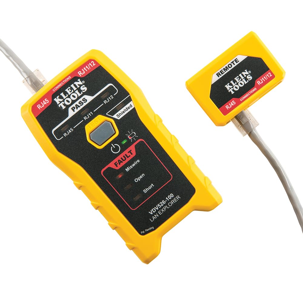 Klein Tools VDV526-100 Compact Cable Tester Starter Kit RJ11 RJ12 RJ45 with Remote