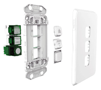 Clipsal 41E300PBUD2SM-VW Iconic ControlLink Universal Dimmer Mechanism 300W Push Button Vivid White