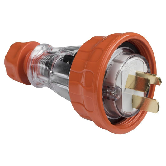Clipsal 56P320F-EO 56 Series 3 Pin Straight Flat Plug Top 20A IP66 Orange