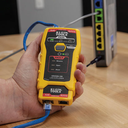 Klein Tools VDV526-100 Compact Cable Tester Starter Kit RJ11 RJ12 RJ45 with Remote