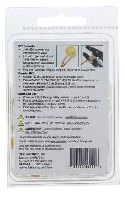 Ideal Industries 86-955 UY2 Jellybean Butt Splice Connector Gel Filled - 100 Pack