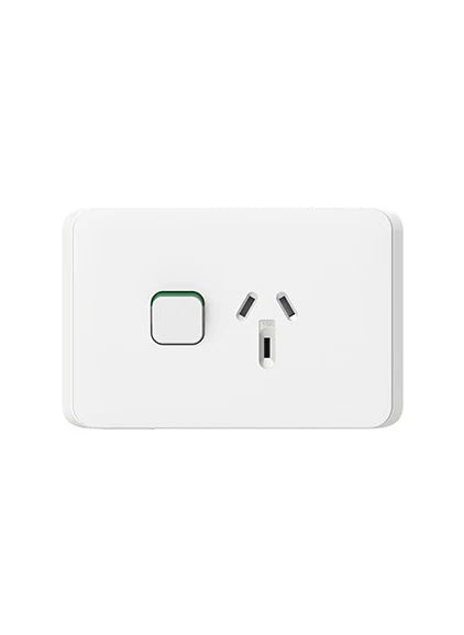 Clipsal Iconic Range - Light Switches + Power Points (GPO) + More - Vivid White
