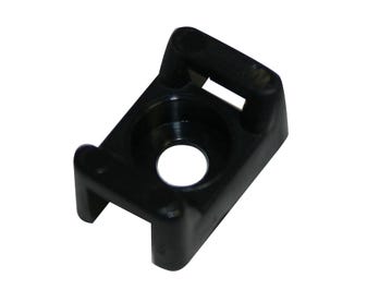 Cabac CTB9BK black nylon screw fix cable tie mount