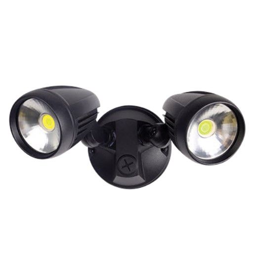 Domus 25059 Muro-Pro-30 LED twin head spotlight 30W, tri-colour, black
