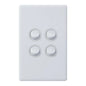 Legrand ED770/4WE Excel Life Dedicated Plate 4 Gang Light Switch 16A White