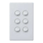 Legrand ED770/6WE Excel Life Dedicated Plate 6 Gang Light Switch 16A White