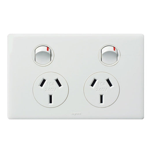 Legrand ED777WE Excel Life Dedicated Plate Double Power Point 10A White