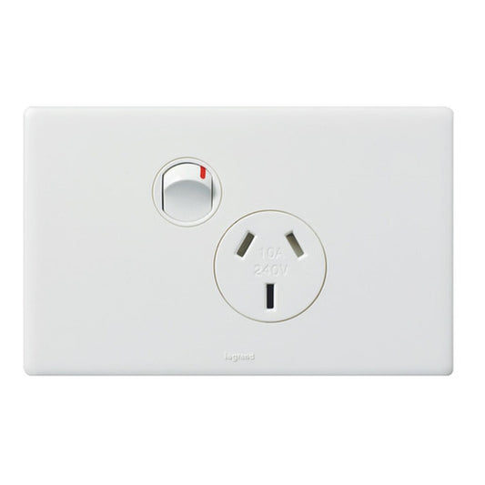 Legrand ED787WE Excel Life Dedicated Plate Single Power Point 10A White