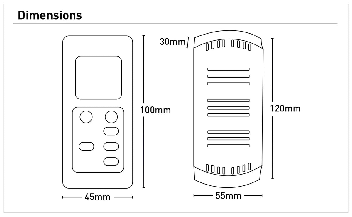 Mercator FRM97 LCD Remote Control Kit for AC Ceiling Fans with Light & Timer