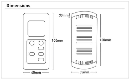 Mercator FRM97 LCD Remote Control Kit for AC Ceiling Fans with Light & Timer