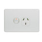 Trader FLPP1G Flat Cat Single Power Point 1 Gang 10A 250V Slimline White
