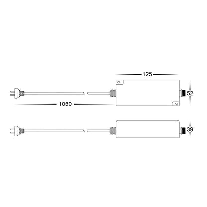 Havit Spitze HV1428RGBCW dimensions line drawing