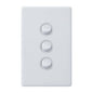 Legrand ED770/3WE Excel Life Dedicated Plate 3 Gang Light Switch 16A White