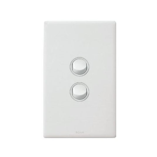 Legrand ED770/2WE Excel Life Dedicated Plate 2 Gang Light Switch 16A White