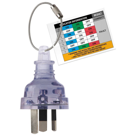 Power Outlet Socket Tester Plug MDET240  Mercator AC Voltage Australian