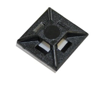 Cabac SAM25BK black nylon self adhesive cable tie mount