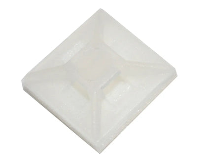 Cabac SAM25NT Cable Tie Mount 3M Adhesive 25mm Max 4.8mm White 100 Pack
