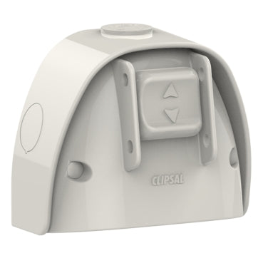 Clipsal WSC227GY Weatherproof Horse Shoe Single Socket Outlet 10A 250V Grey
