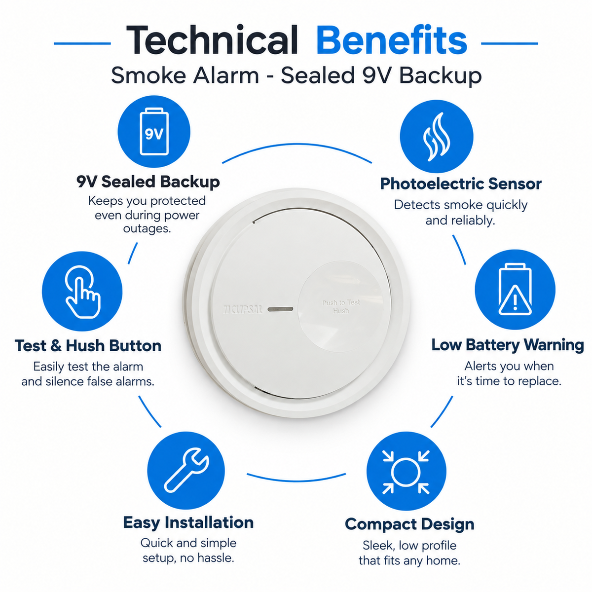 Clipsal 755PSMA5 photoelectric smoke alarm - image 3
