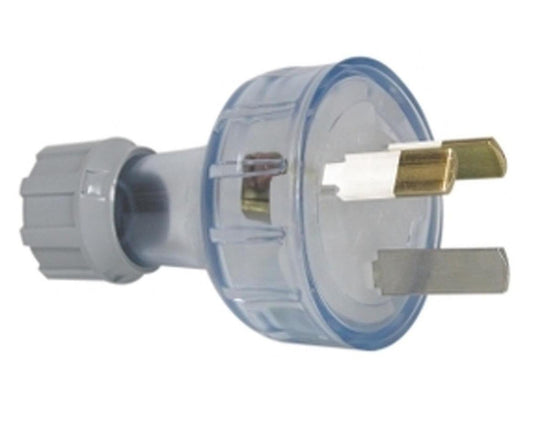 Clipsal 439SHD-TR 3 Pin Plug Top Heavy Duty Safety Shield Transparent