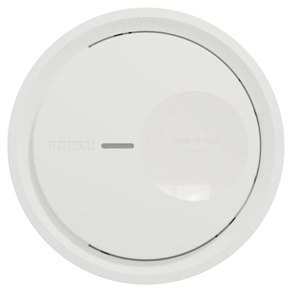 Clipsal 755PSMA5 smoke alarm front view with Test/Hush button