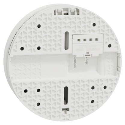 Clipsal 755PSMA5 smoke alarm back showing I-Connect and loop terminals
