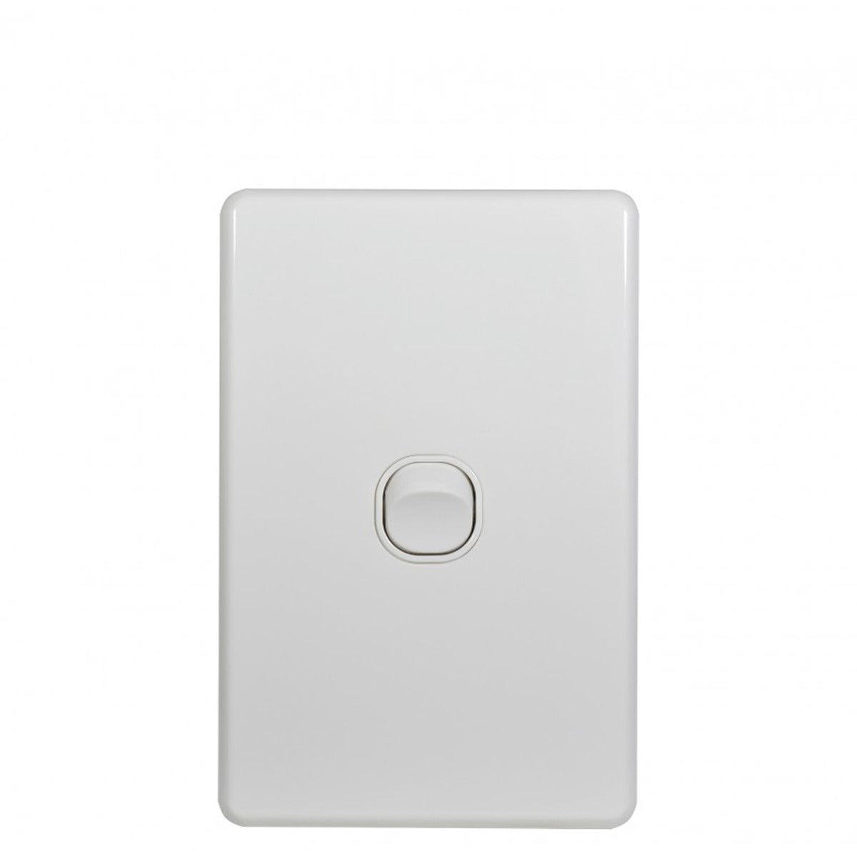 Trader FLSWV1G Flat Cat Vertical Switch 1 Gang 10AX 16A 250V Slimline White
