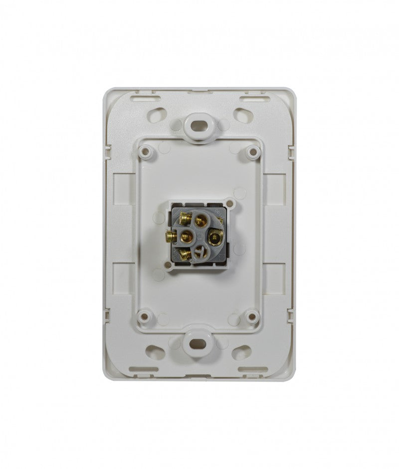Trader FLSWV1G Flat Cat Vertical Switch 1 Gang 10AX 16A 250V Slimline White