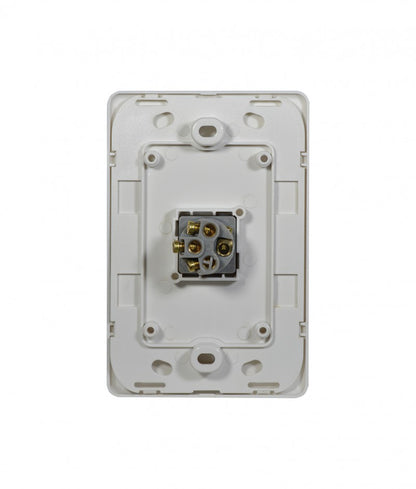 Trader FLSWV1G Flat Cat Vertical Switch 1 Gang 10AX 16A 250V Slimline White