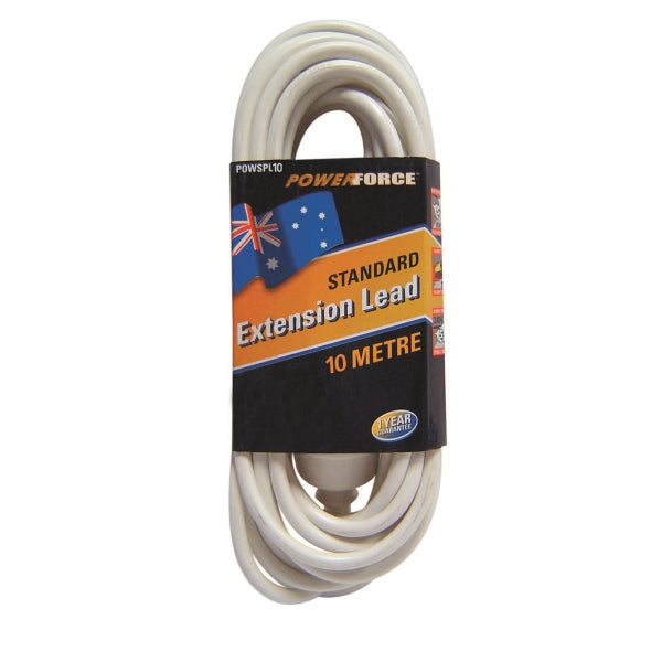 Powerforce POWSPL10 white 10A extension lead 10m