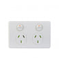 Trader PUPP2G Puma 2 Gang Horizontal Power Point 10A White