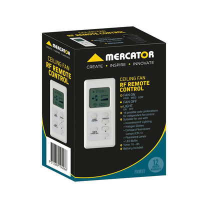 Mercator FRM97 LCD Remote Control Kit for AC Ceiling Fans with Light & Timer