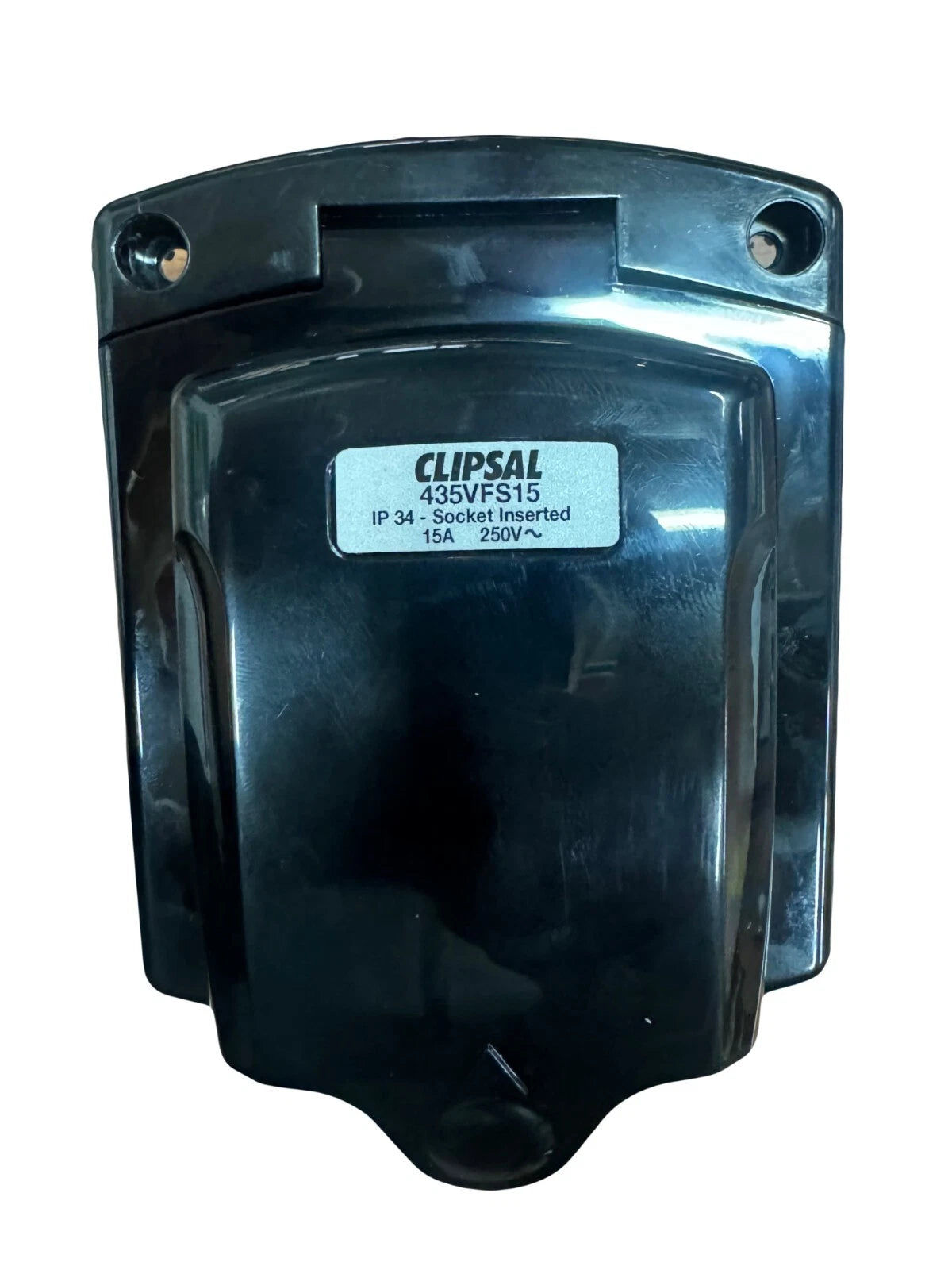 Clipsal - Black External 15Amp Power Inlet - 435VFS15-BK - Caravan/RV/Camper