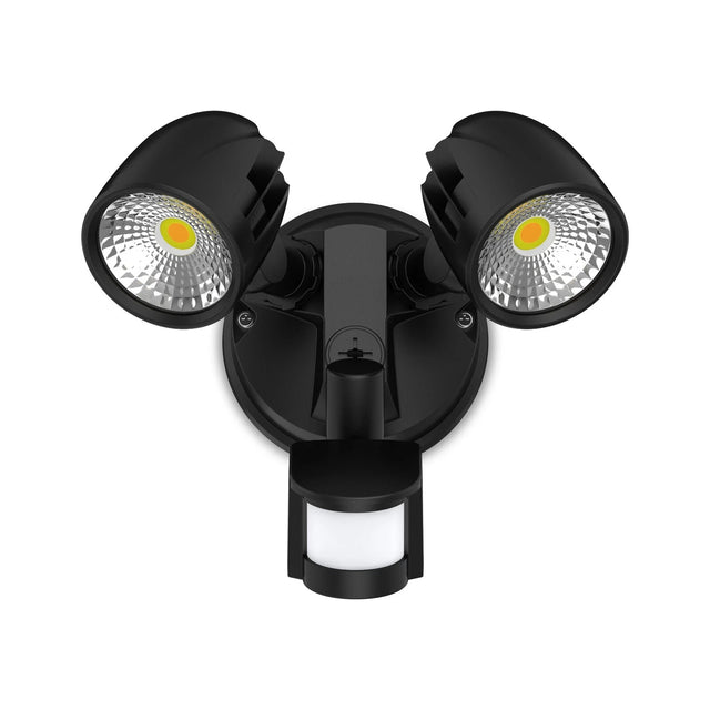 Atom Condor 13959 24W twin LED security spotlight with sensor, IP54, tri-colour