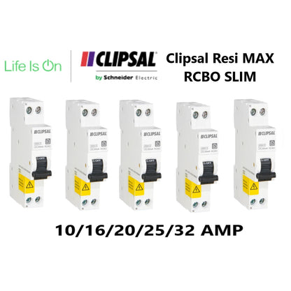 Clipsal Resi MAX RCBO Slim RCD/MCB Circut Breaker Safety Switch10/16/20/25/32amp