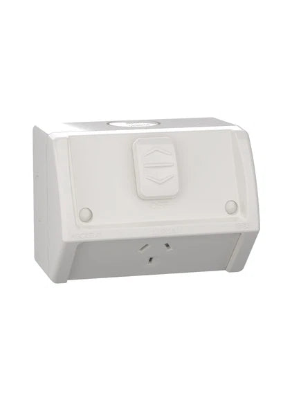 Clipsal Weather Protected Power Point Outlet Sockets + Switches  - Grey