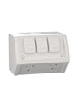 Clipsal Weather Protected Power Point Outlet Sockets + Switches  - Grey
